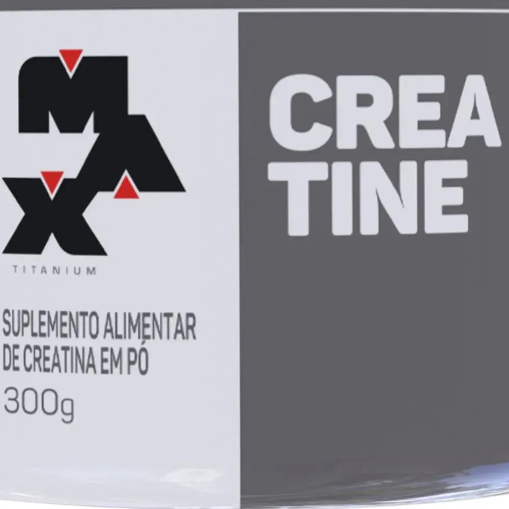 Creatina Max Titanium monohidratada em pó pote 300g creatina po sem sabor