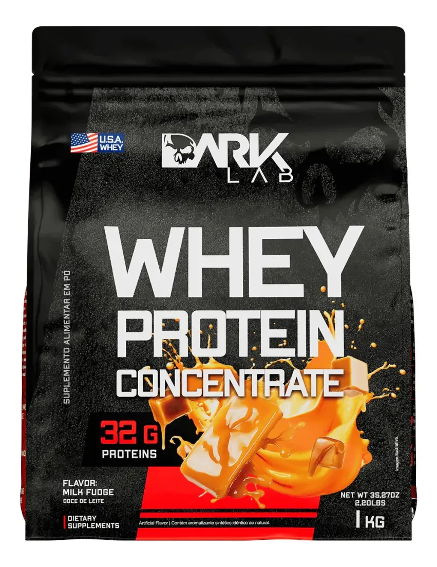 Whey Protein Concentrado 1kg Dark Lab Sabor Doce de leite