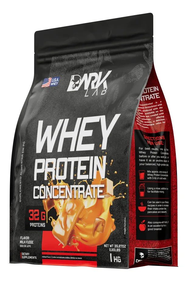Whey Protein Concentrado 1kg Dark Lab Sabor Doce de leite