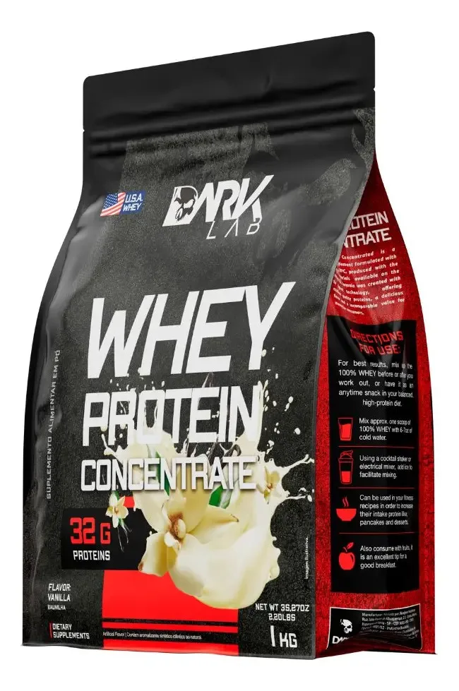 Whey Protein Concentrado 1kg Dark Lab Sabor Baunilha