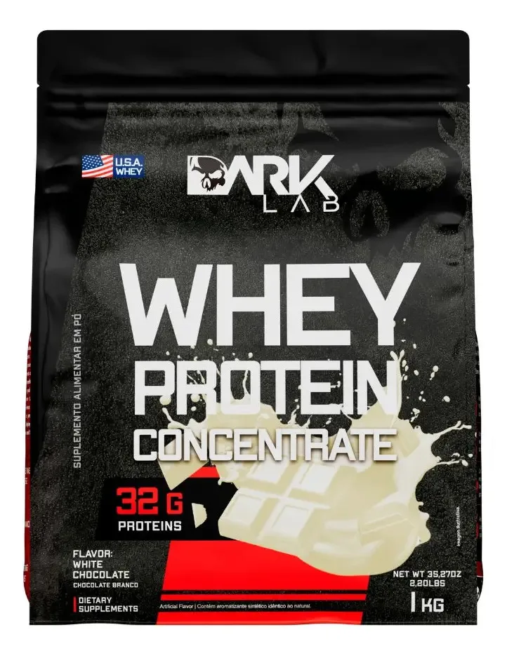 Whey Protein Concentrado 1kg Chocolate Branco Dark Lab