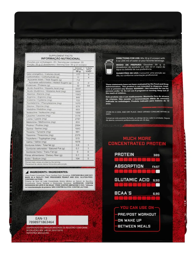 Whey Protein Concentrado 1kg Chocolate Branco Dark Lab