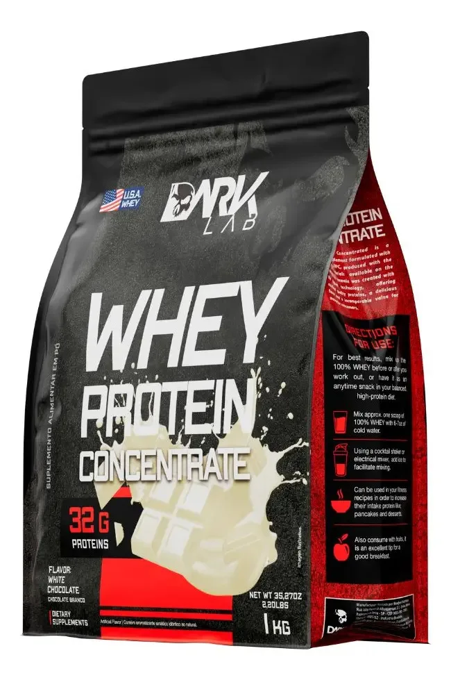 Whey Protein Concentrado 1kg Chocolate Branco Dark Lab