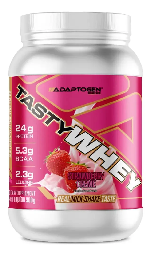 Tasty Whey 3w Gourmet 900g Morango Cream - Adaptogen Science