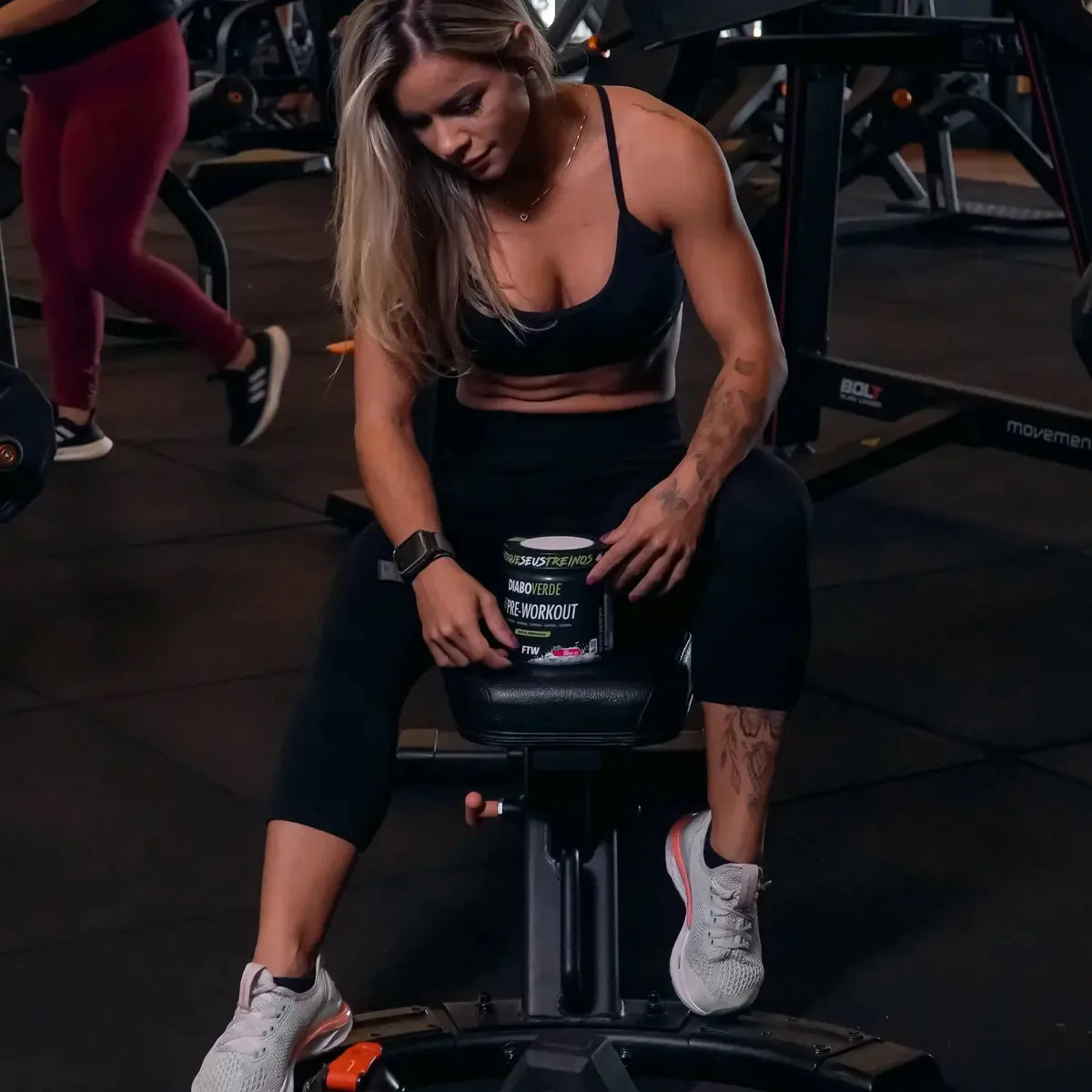 Suplemento Em Pó Pre Treino Pre Workout Pote 150g Sabor Cereja Ice FTW - DIABO VERDE