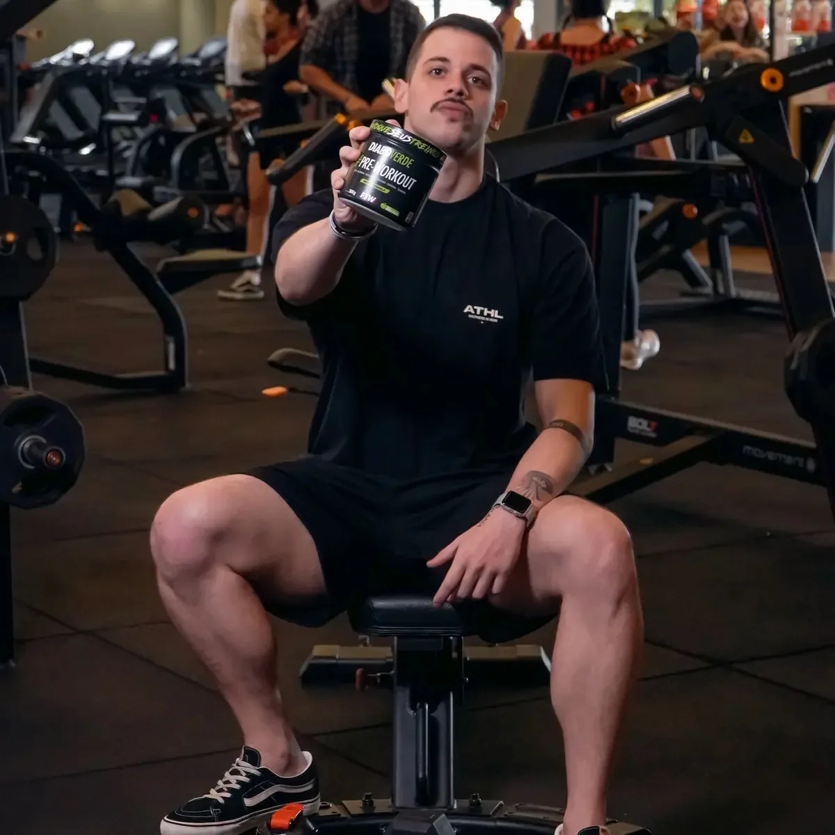 Suplemento Em Pó Pre Treino Pre Workout 300g Sabor Maça Verde FTW - DIABO VERDE