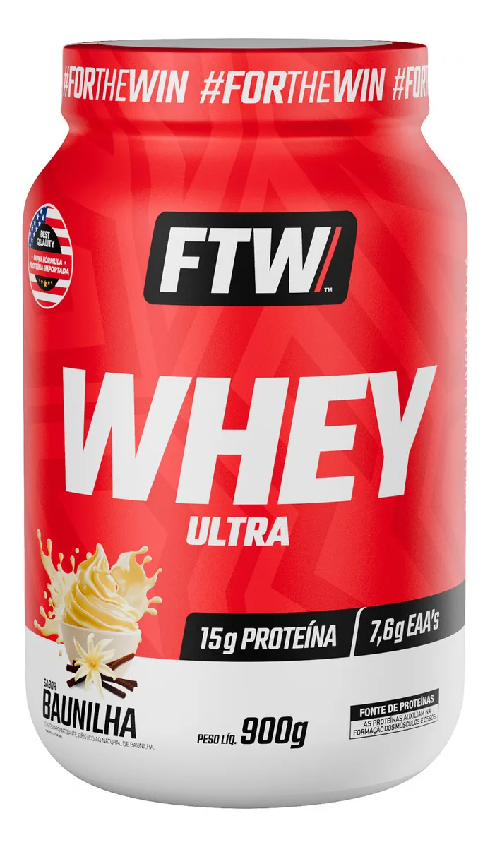 Whey Ultra Protein Pote 900g Sabor Baunilha FTW