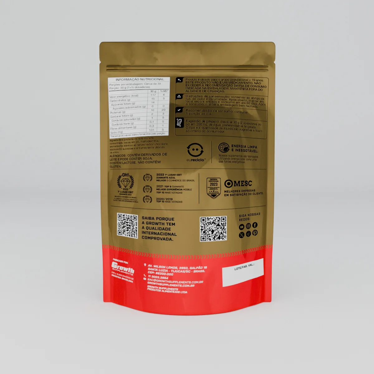 Basic Whey 1kg Growth Supplements - Chocolate
