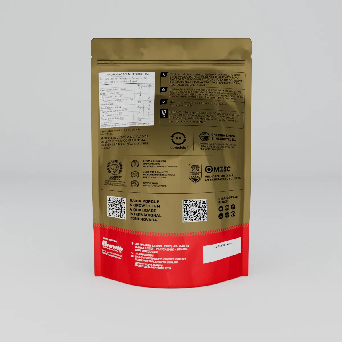 Basic Whey 1kg Growth Supplements - Natural