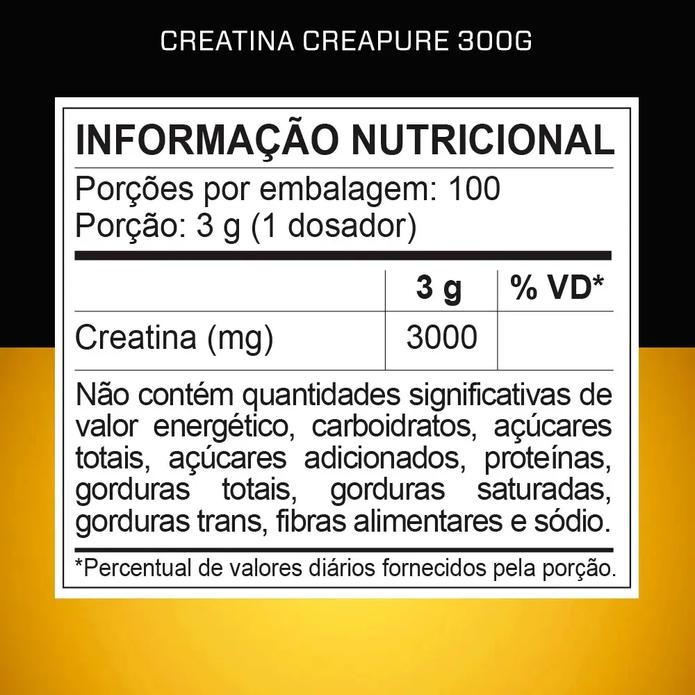 Creatina Creapure® 300g - 100% Pura e Produzida com Matéria-prima Alemã - 3vs Nutrition