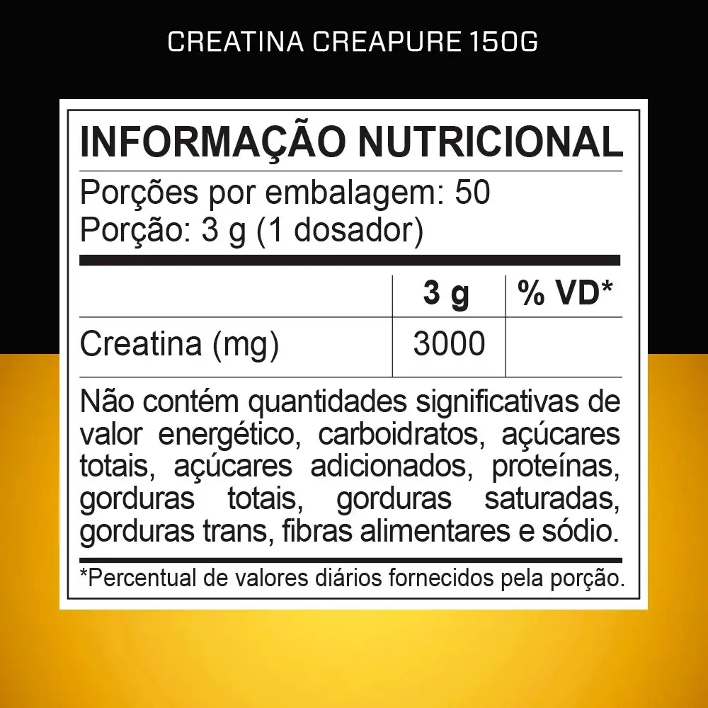 Creatina Creapure® 150g - 100% Pura e Produzida com Matéria-prima Alemã - 3VS Nutrition