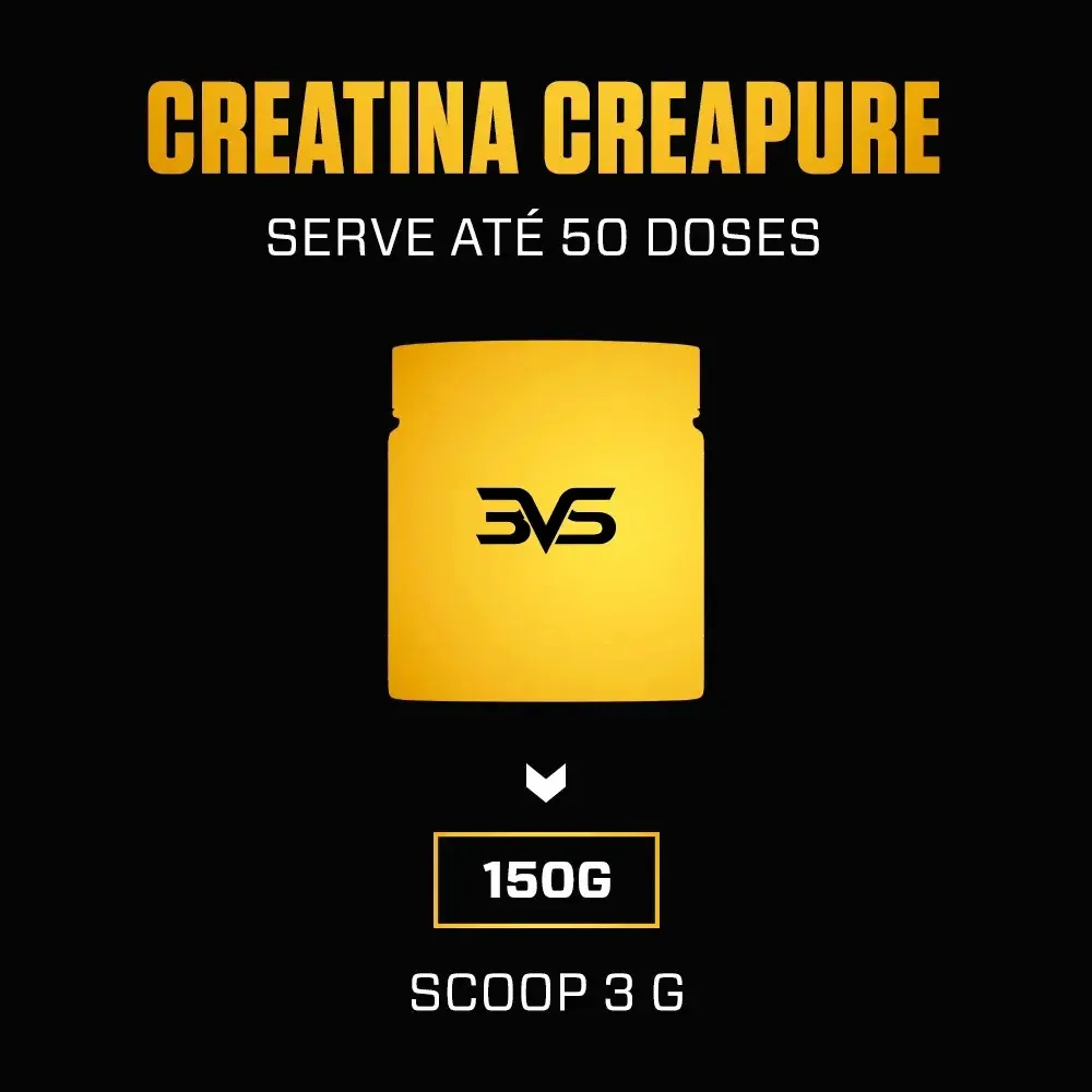 Creatina Creapure® 150g - 100% Pura e Produzida com Matéria-prima Alemã - 3VS Nutrition