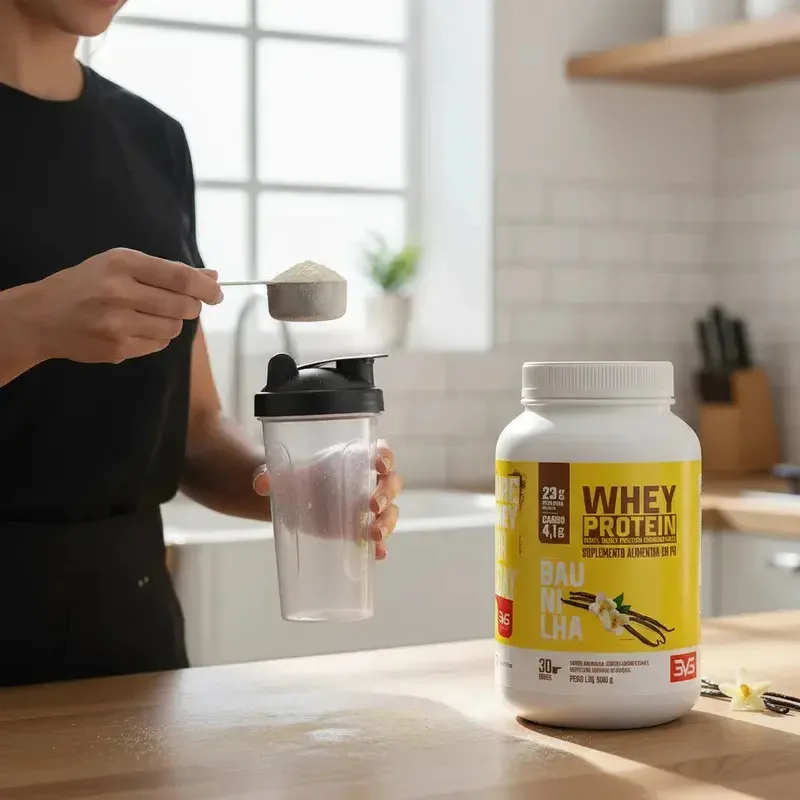 100% Whey Protein Concentrado 900g Sabor: Baunilha - Proteína 100% Pura - 3VS Nutrition
