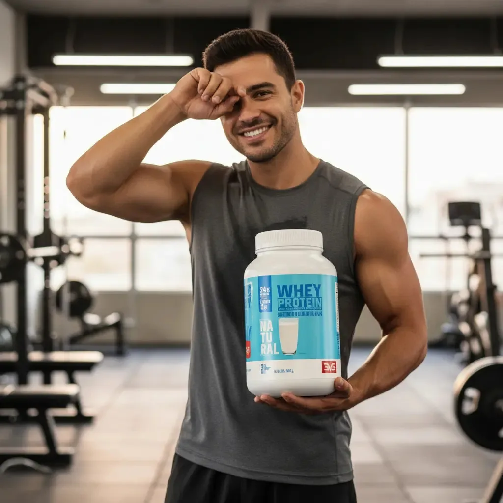 100% Whey Protein Concentrado 900g Sabor Natural - Proteína 100% Pura - 3VS Nutrition