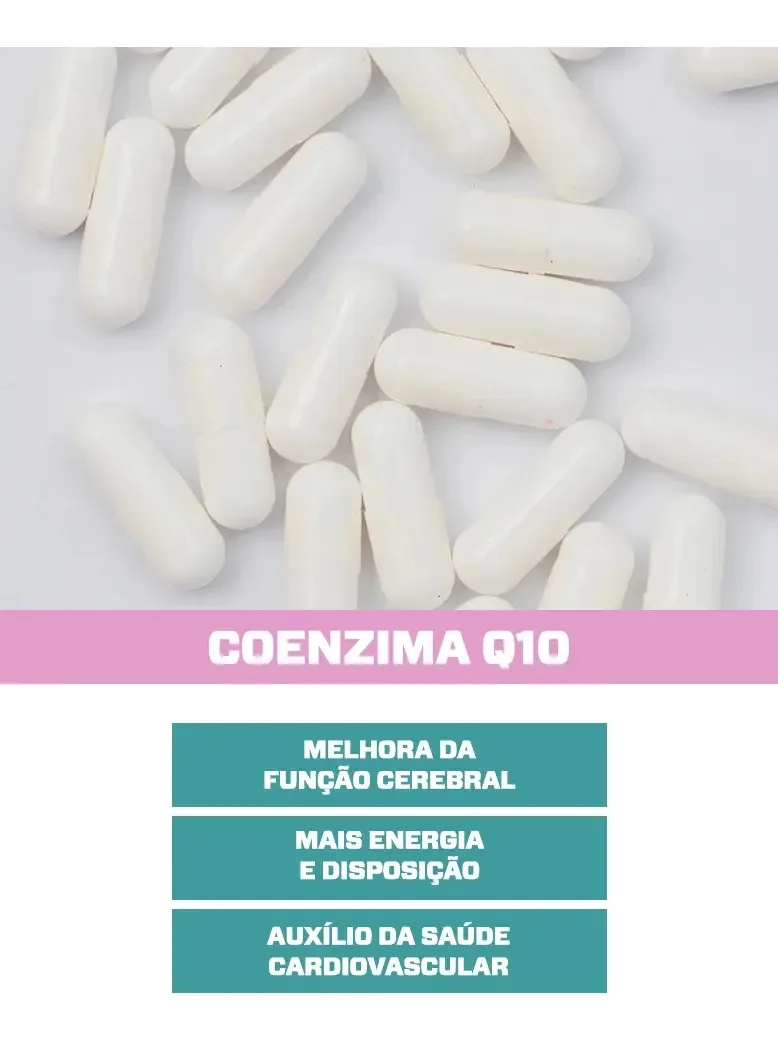 Coenzima Q10 Ubiquinol - Fórmula Avançada com 100mg de Coenzima por Cápsula MCT e Vitamina E - 60 Cápsulas