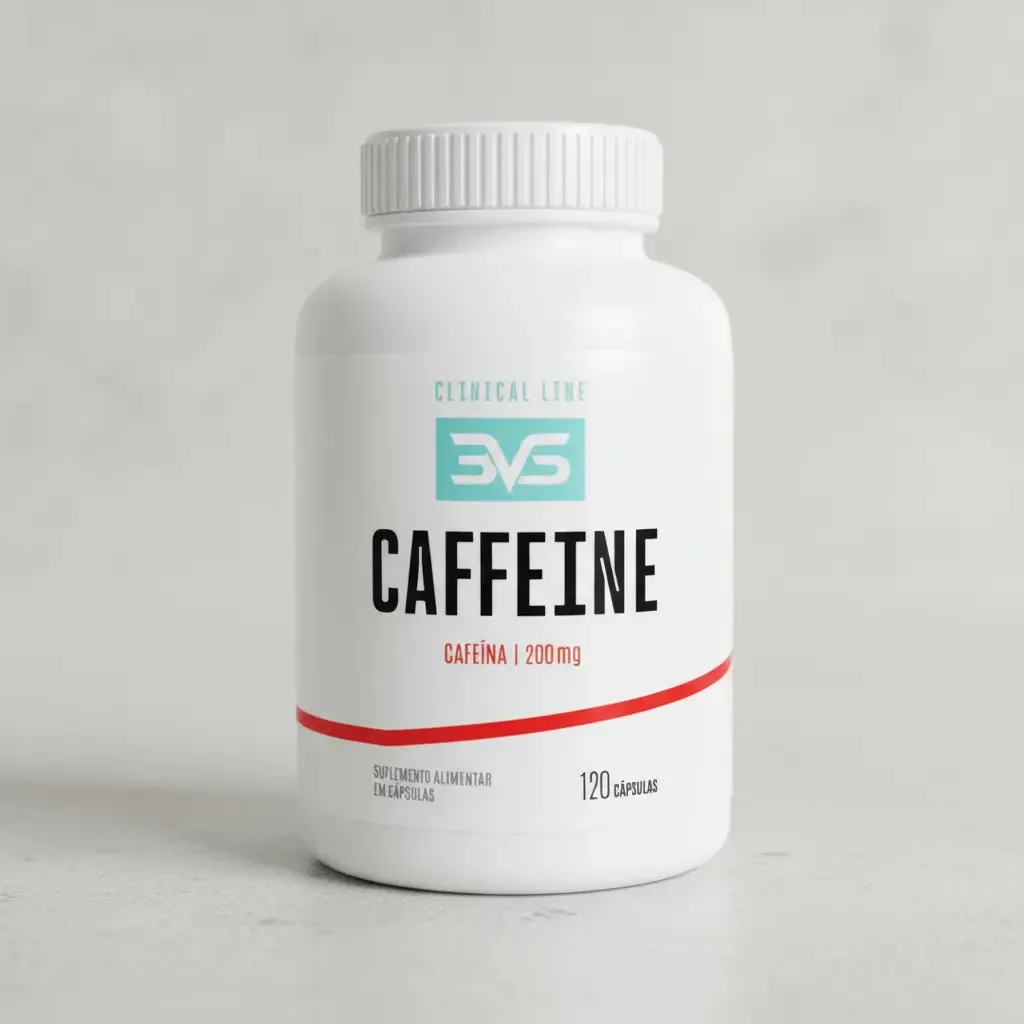 Cafeína 200mg - Fórmula com Máxima Concentração e Pureza - 120 cápsulas