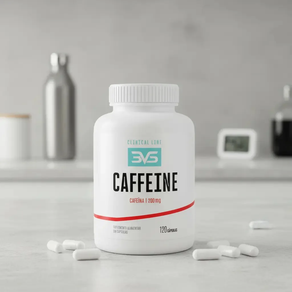 Cafeína 200mg - Fórmula com Máxima Concentração e Pureza - 120 cápsulas