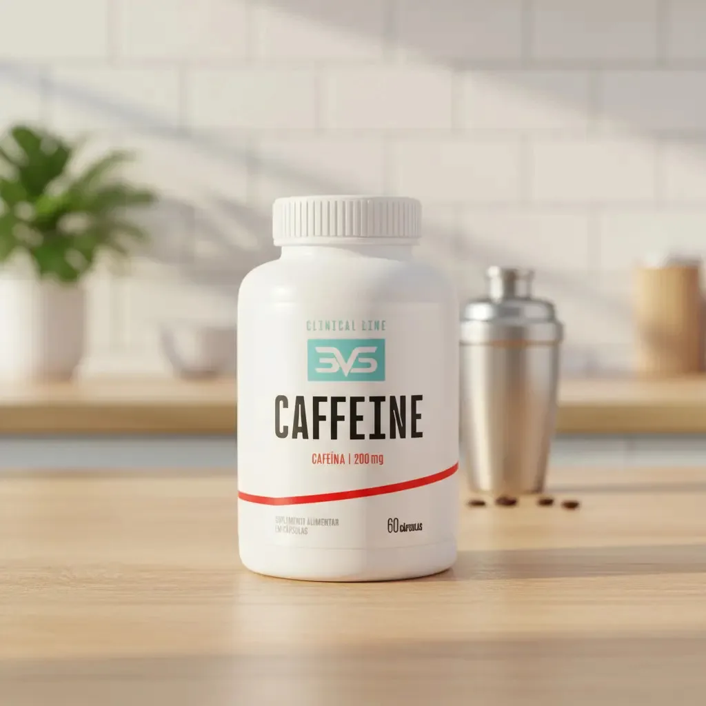 Cafeína 200mg - Fórmula Com Máxima Concentração e Absorção - 60 Cápsulas