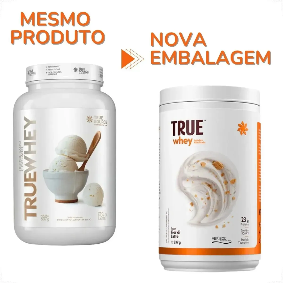 Proteina True Whey Fior Di Latte 837g -. True Source