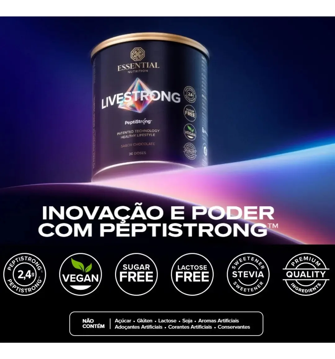 Livestrong Peptistrong 237g Chocolate - Essential Nutrition