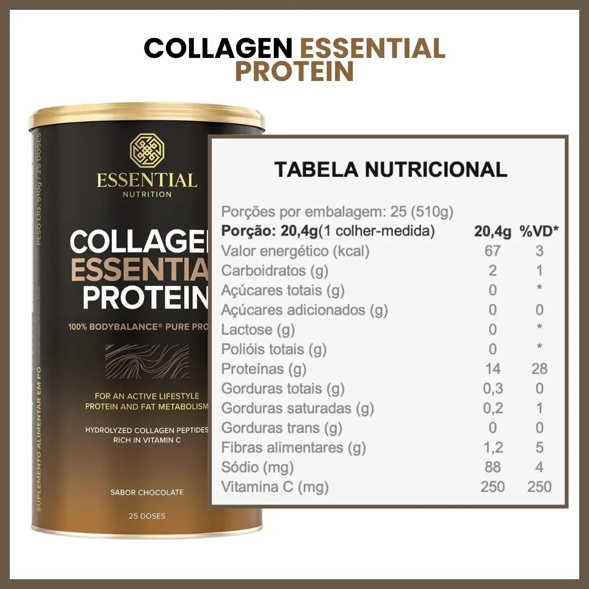 Collagen Protein Essential Nutrition Bodybalance Chocolate