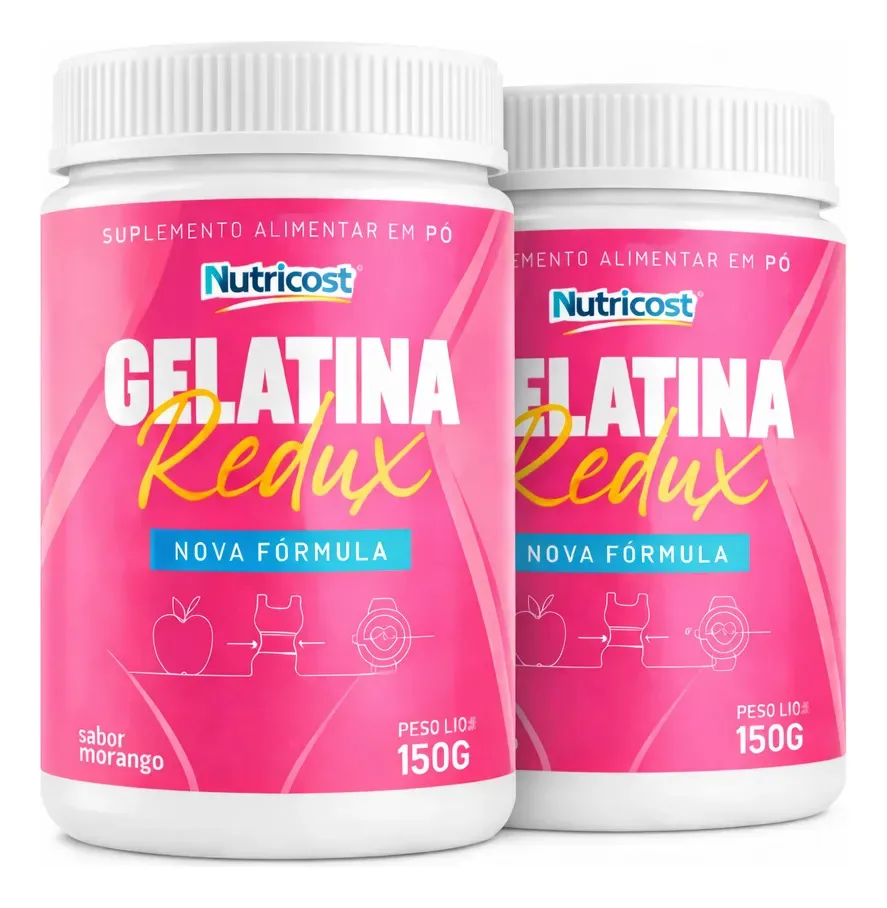 Gelatina Redux 150g Nutricost Sabor Morango Envio Flex