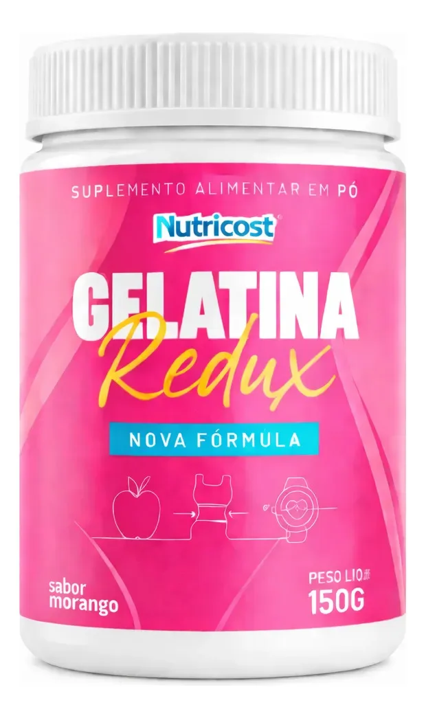 Gelatina Redux 150g Nutricost Sabor Morango Envio Flex