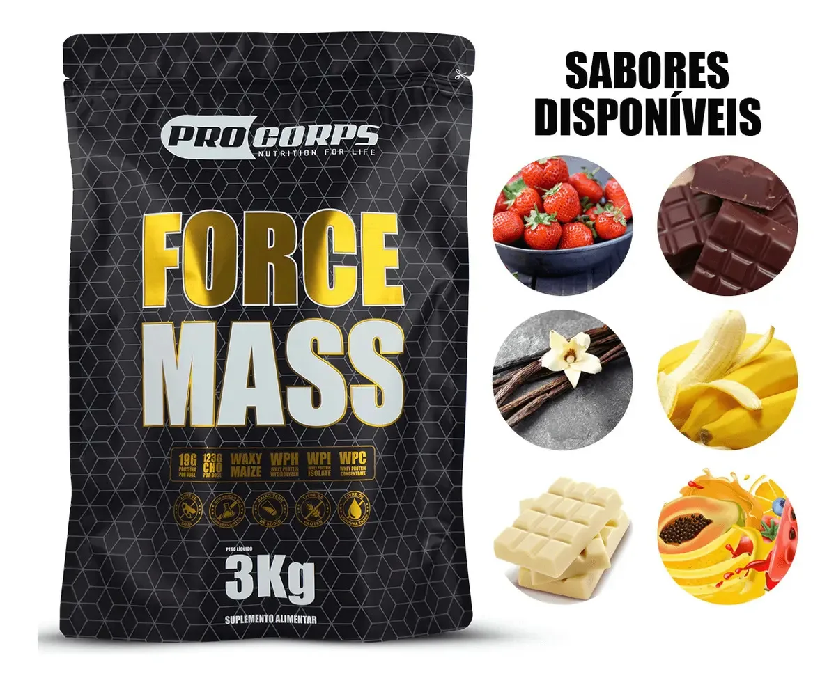 Hipercalórico 3kg Sabor Chocolate Pro Corps Suplemento Esportivo