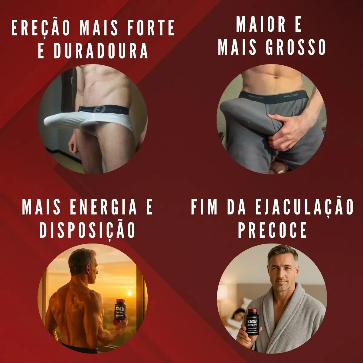 Suplemento Masculino Natural Energia Diária 60 Cáps / 1000mg