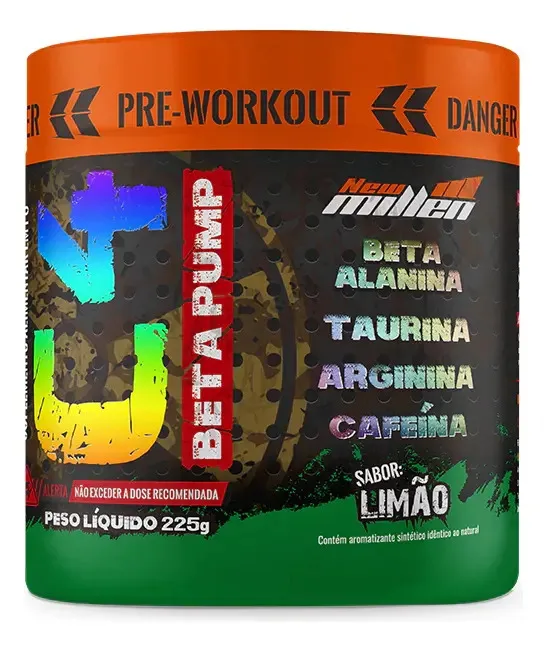 Suplemento em Pó C4 Beta Pump 225g New Millen Sabor Limão