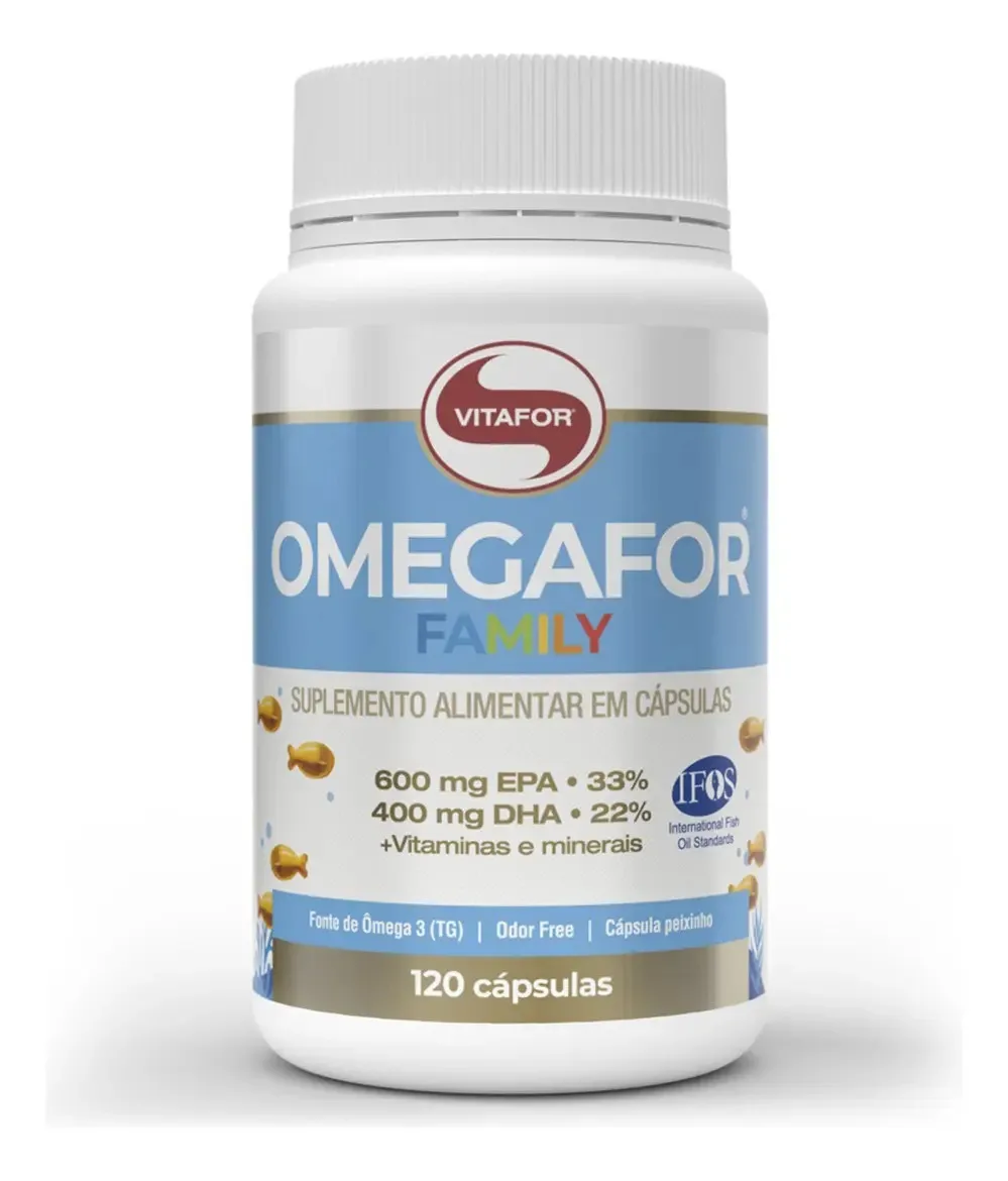 Omegafor Family 120 Cápsulas Vitafor Sem Sabor