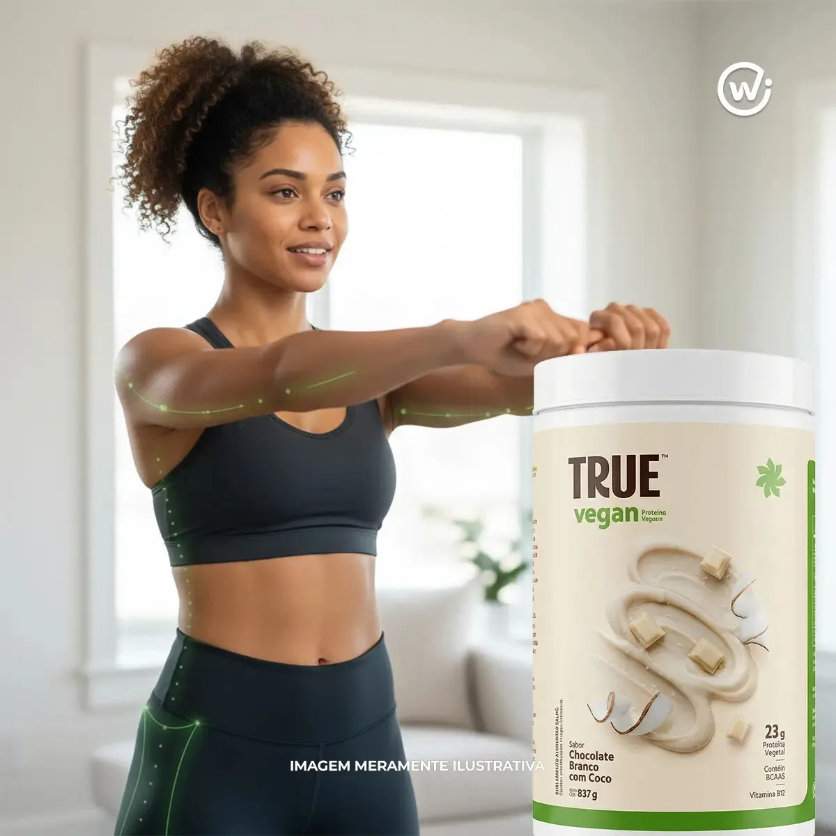 True Vegan Chocolate Branco com Coco True Source 837g