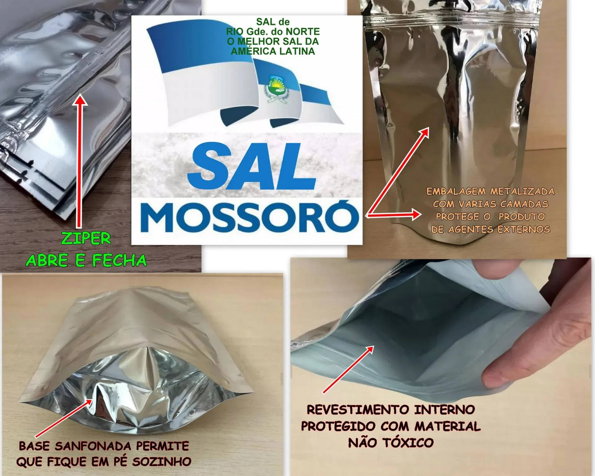 Sal Integral Orgânico Sem Iodo - 1 Kg