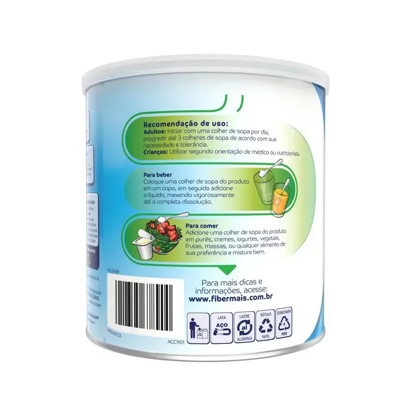 Suplemento Alimentar de Fibras Fibermais Sem Sabor 260g