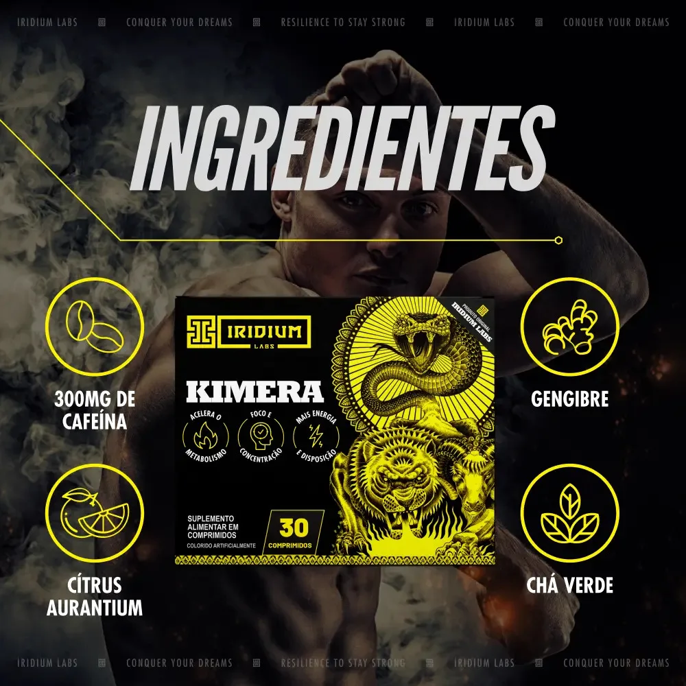 Kimera Thermo - 30 Comps - Termogênico Iridium Labs Sabor Sem sabor