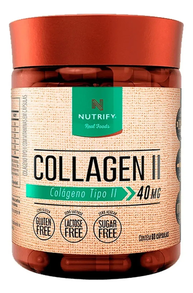 Collagen Tipo II 40mg 60 Cápsulas Nutrify
