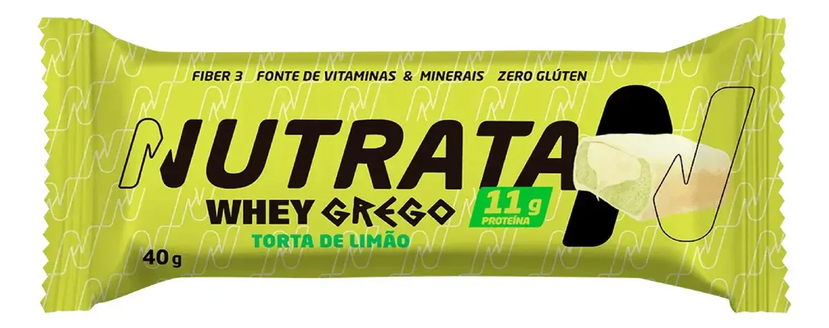 Barra Whey Grego 40g Display com 12 unidades Torta de Limão Nutrata