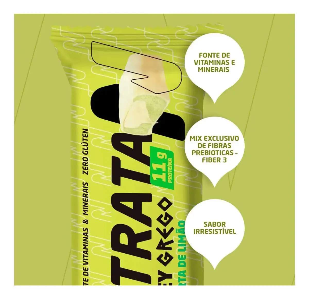 Barra Whey Grego 40g Display com 12 unidades Torta de Limão Nutrata