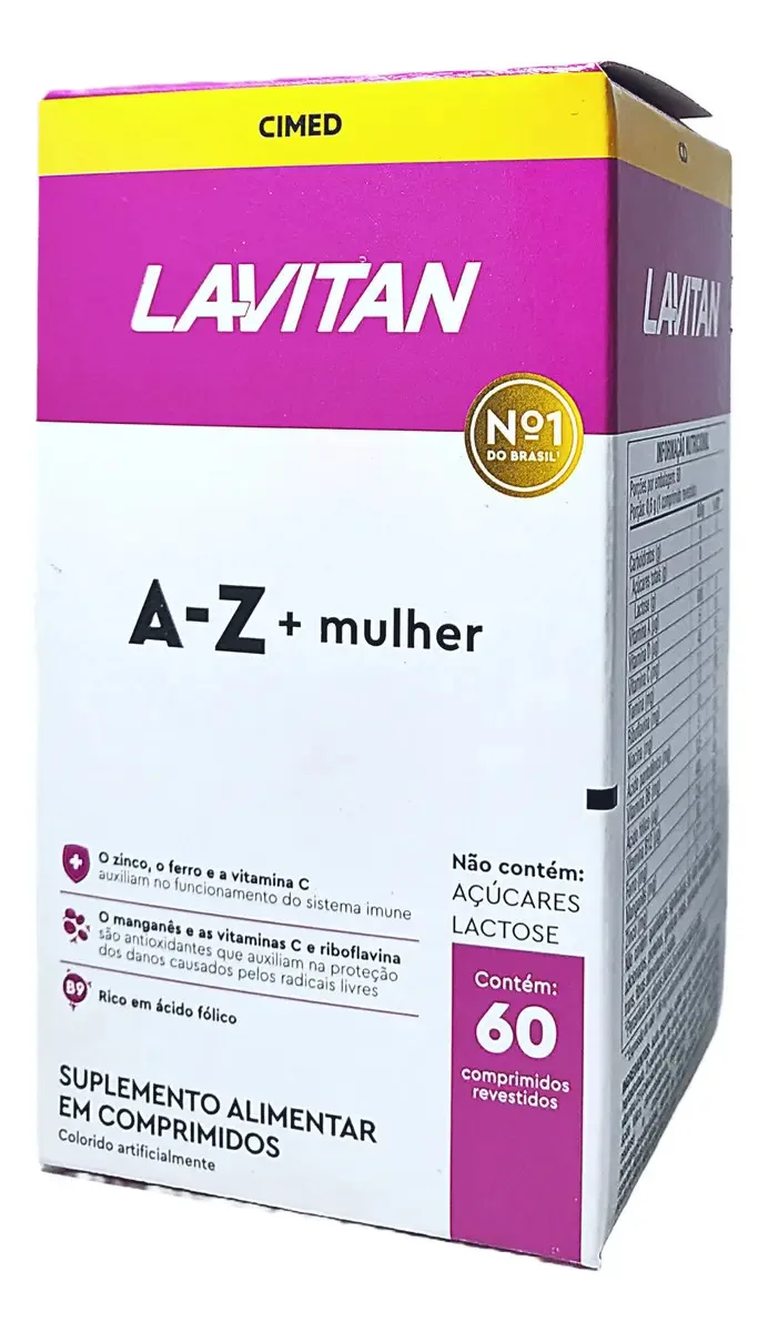Lavitan A-Z Mulher com 60 Comprimidos Suplemento Vitaminico