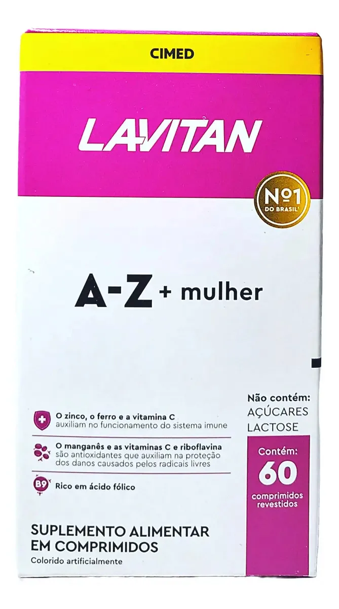 Lavitan A-Z Mulher com 60 Comprimidos Suplemento Vitaminico