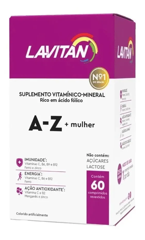 Lavitan A-Z Mulher com 60 Comprimidos Suplemento Vitaminico