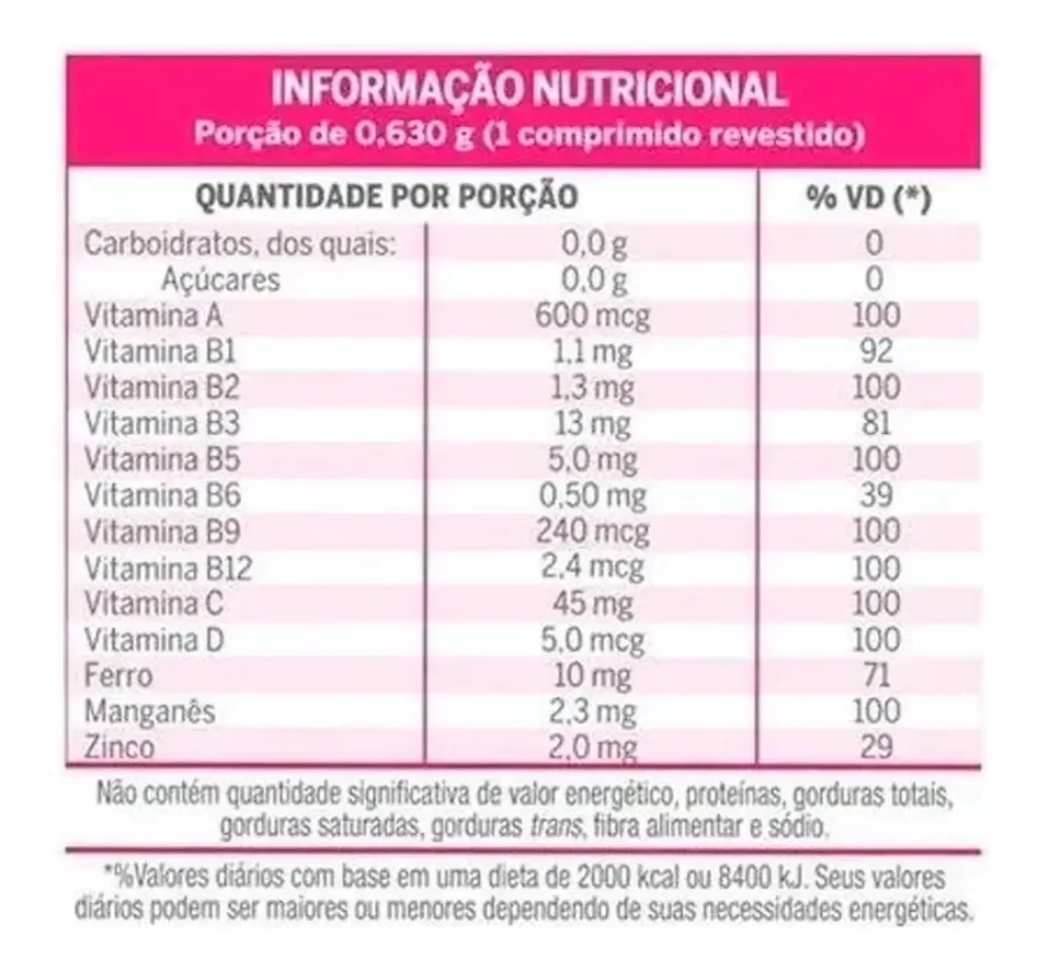 Lavitan A-Z Mulher com 60 Comprimidos Suplemento Vitaminico