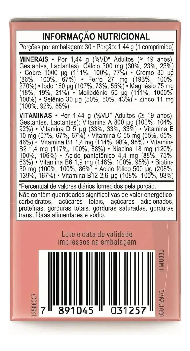 Materna Nestlé 30 Cps Suplemento Essenciais Para Mãe E Bebê